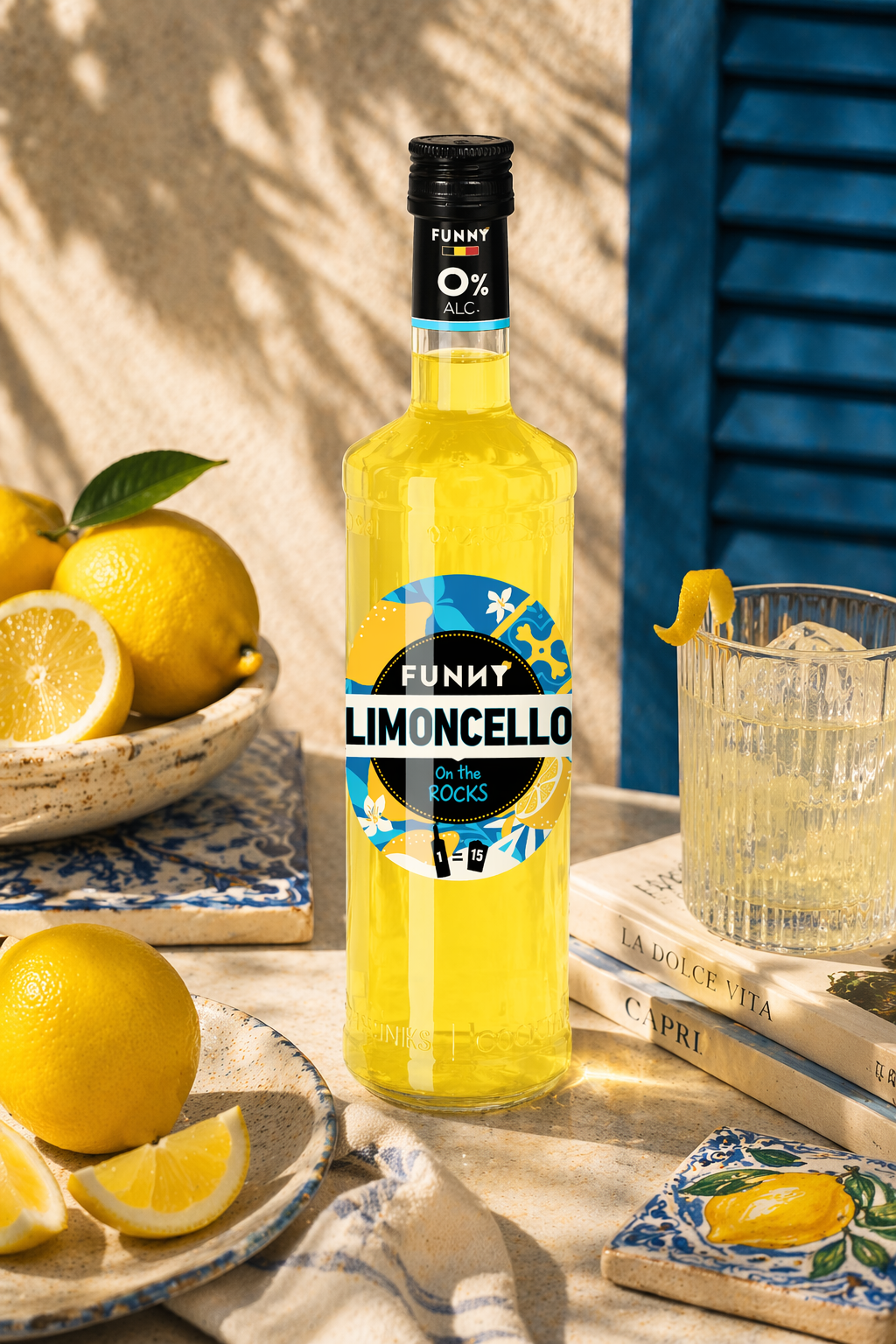 🍯 PAK van 6 FUNNY Amaretto-flessen – 0% alcohol.