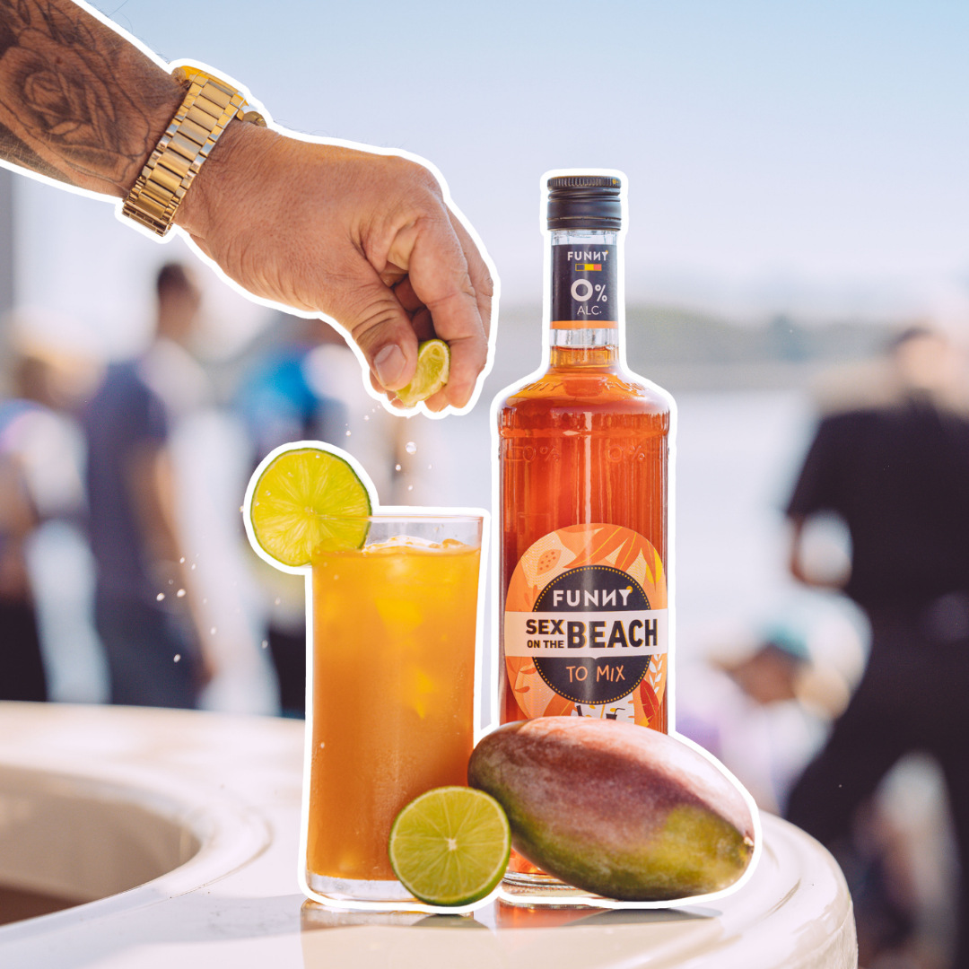 🍑 FUNNY Sex on the Beach – 0% alc.